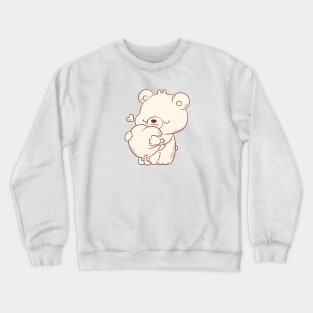 Osito Bongo, Ama el Amor no3 Blanco y Cafe Crewneck Sweatshirt